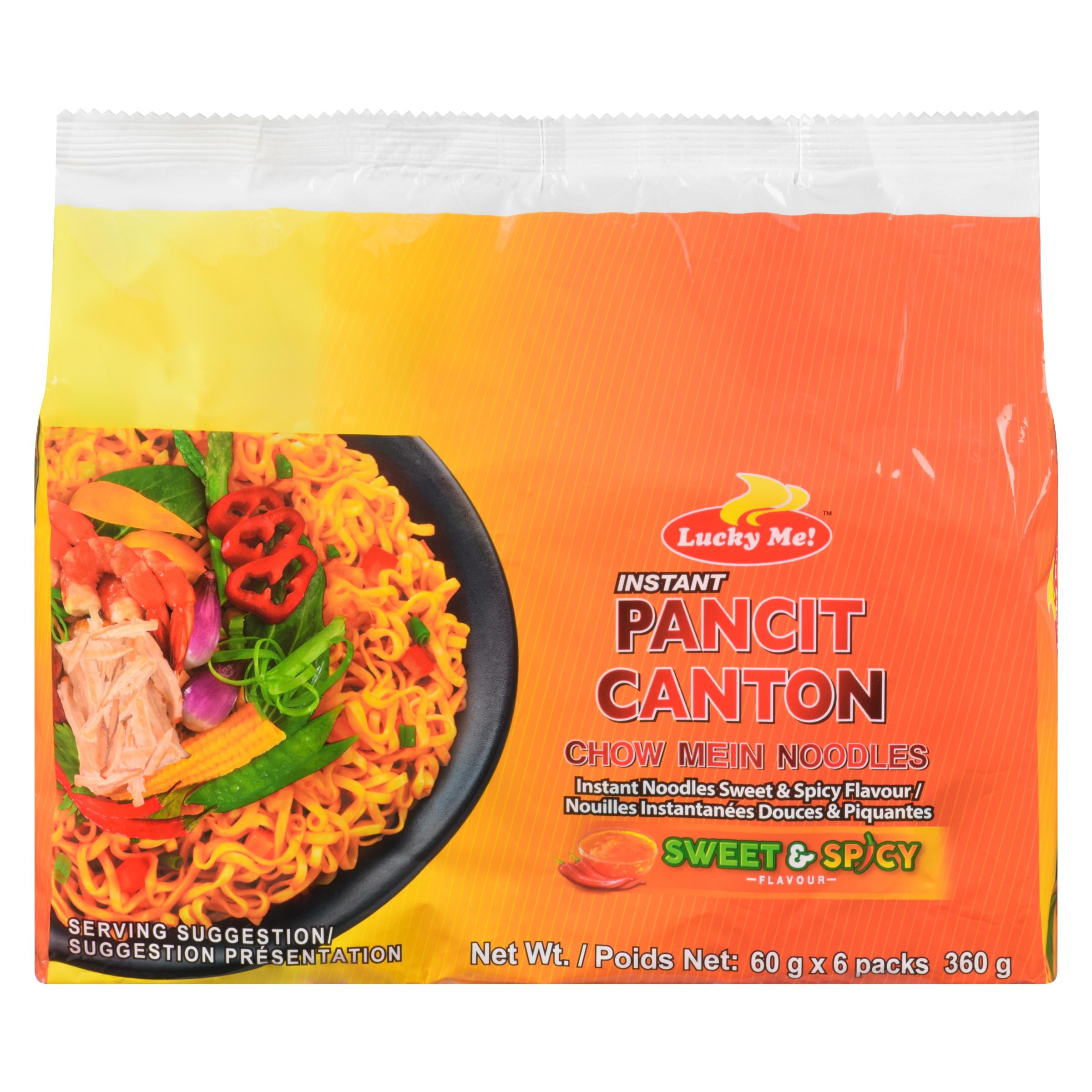 Lucky Me! Nouilles instantanées Pancit Canton Saveur Sucré&Épicé 6 x 60g
