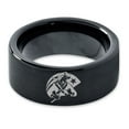 thumbnail image 2 of Tungsten Patriots Patriot Flag America Band Ring 9mm Men Women Comfort Fit Black Flat Cut Brushed Polished, 2 of 4