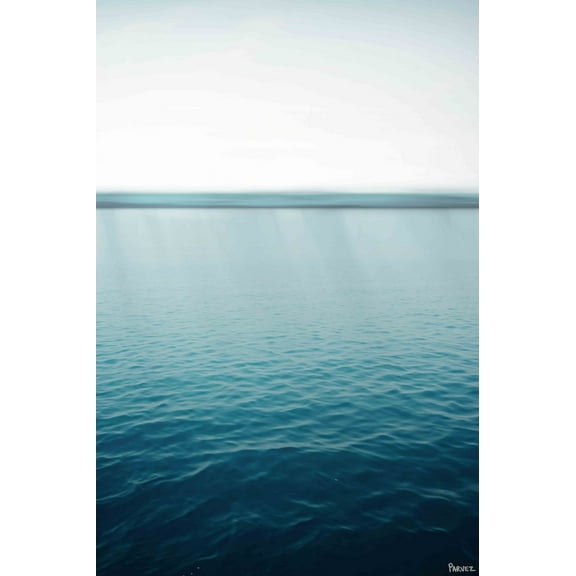 Parvez Taj "Smooth Blue" Print on Canvas