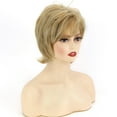 thumbnail image 6 of European Synthetic Wig for Women Fashion Short Straight Layered Hair with Blonde Highlights, 6 of 6
