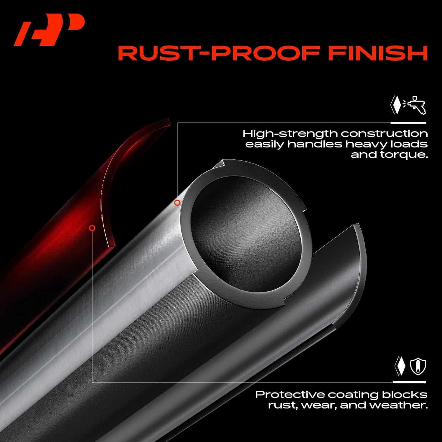 A-Premium Front Complete Drive Shaft Prop Shaft Driveshaft Assembly Compatible with Jeep TJ, Wrangler 1998-2002 4.0L 2.5L, 4WD Automatic Transmission, Replace# 52098378