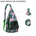 thumbnail image 2 of Aesthetic Sling Backpack - Fashion Forward Colorful Abstract Print Crossbody Bag, Multi-Pocket Organization, 2 of 4