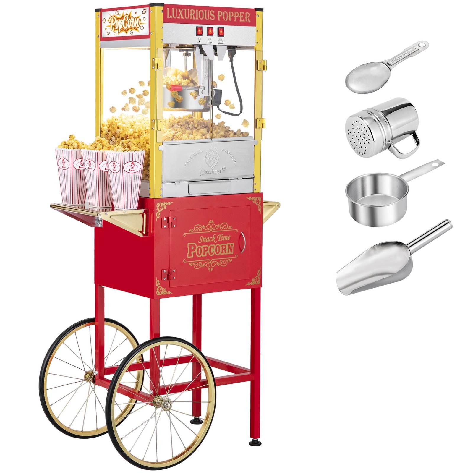 nostalgia popcorn maker & concession cart red