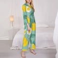 thumbnail image 3 of Balery Lemons Chamomile Flowers And Leaves Conjunto de Pijama con Estampado para Mujer, Conjunto de Dos Piezas con Manga Larga, Ropa de Dormir Suave con Bolsillos, Pijamas Cómodos-X-Large, 3 of 7