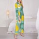 thumbnail image 3 of Fotbe Lemons Chamomile Flowers And Leaves Conjunto de Pijama de Manga Larga para Mujer con Estampado, Ropa de Dormir de 2 Piezas, Conjunto de Casa Suave y Cómodo con Bolsillos-Medium, 3 of 7