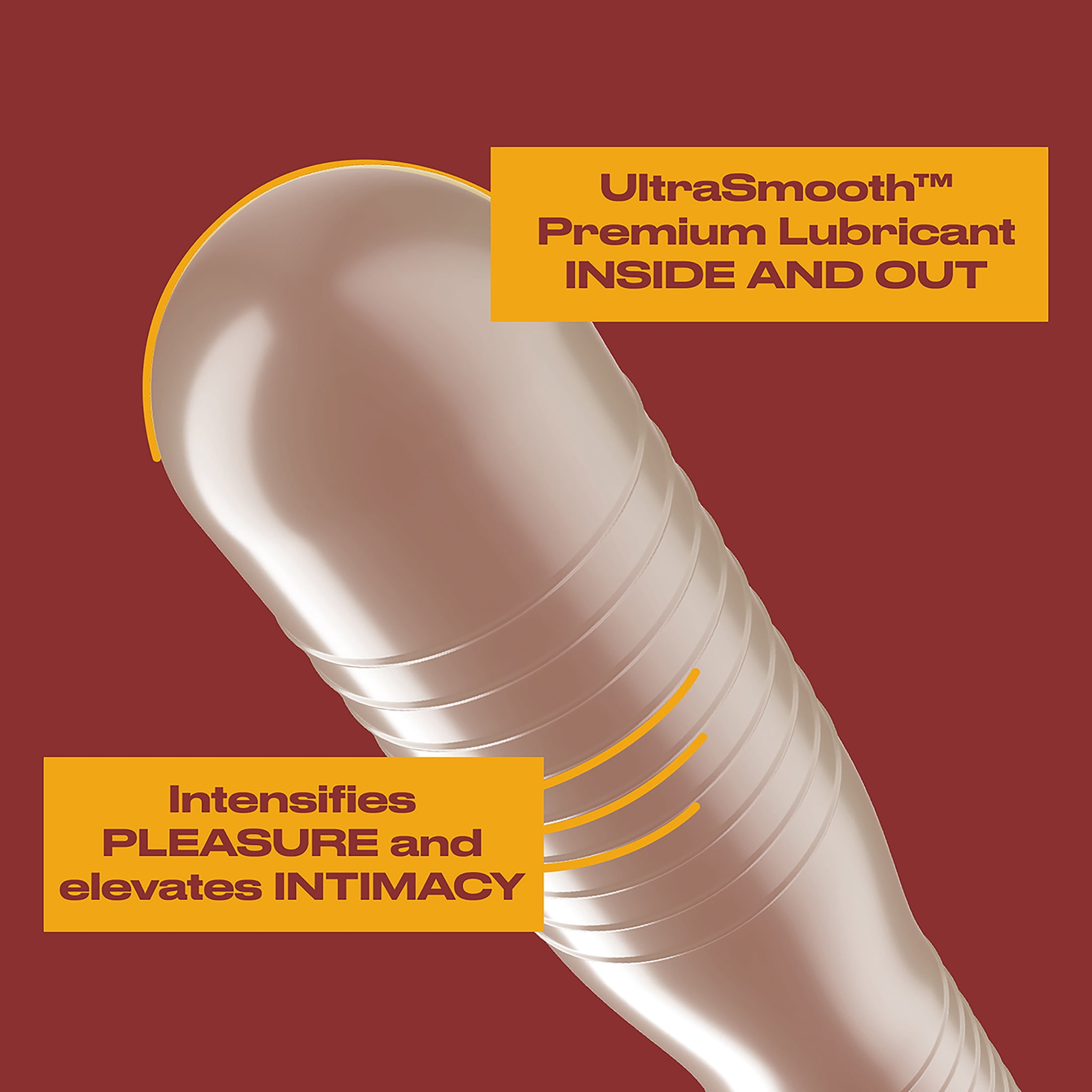 Trojan Ecstasy Ribbed Bulbous Shape Latex Premium Lubricated Condoms, 26 Count