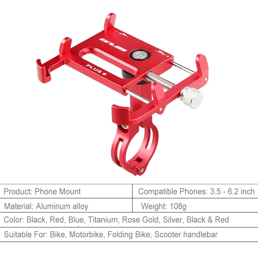 Acheter GUB Vélo Support De Téléphone Support Serré Réglable Mini Pince De Téléphone En Alliage D'aluminium