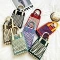 thumbnail image 2 of Firefly hope Bolso de hombro tejido para mujer, bolso de mano y neceser, elegante bolso de playa de verano, 12 x 5 x 17 cm (naranja)., 2 of 4