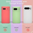 thumbnail image 3 of KOMI for Google Pixel 8 Case, Silicone Phone Case with 2 Screen Protector, Soft Anti-Scratch Microfiber Lining, Full Body Shockproof Slim Cover Support Wireless Charging, Mint Green, 3 of 5