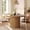 Natural Brown, variant on Finmind Solid Wood Round Dining Table for 4-6, 47" Round Kitchen Table, Living Room, Natural