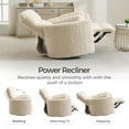 thumbnail image 5 of EWIKOR Adult Sherpa Nursery Power Swivel and USB Charging Recliners with 2 Removable Pillows, Beige, 5 of 8