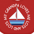 thumbnail image 4 of Inktastic My Grandpa Loves Me Grandson Sailboat Boys Baby Bib, 4 of 4