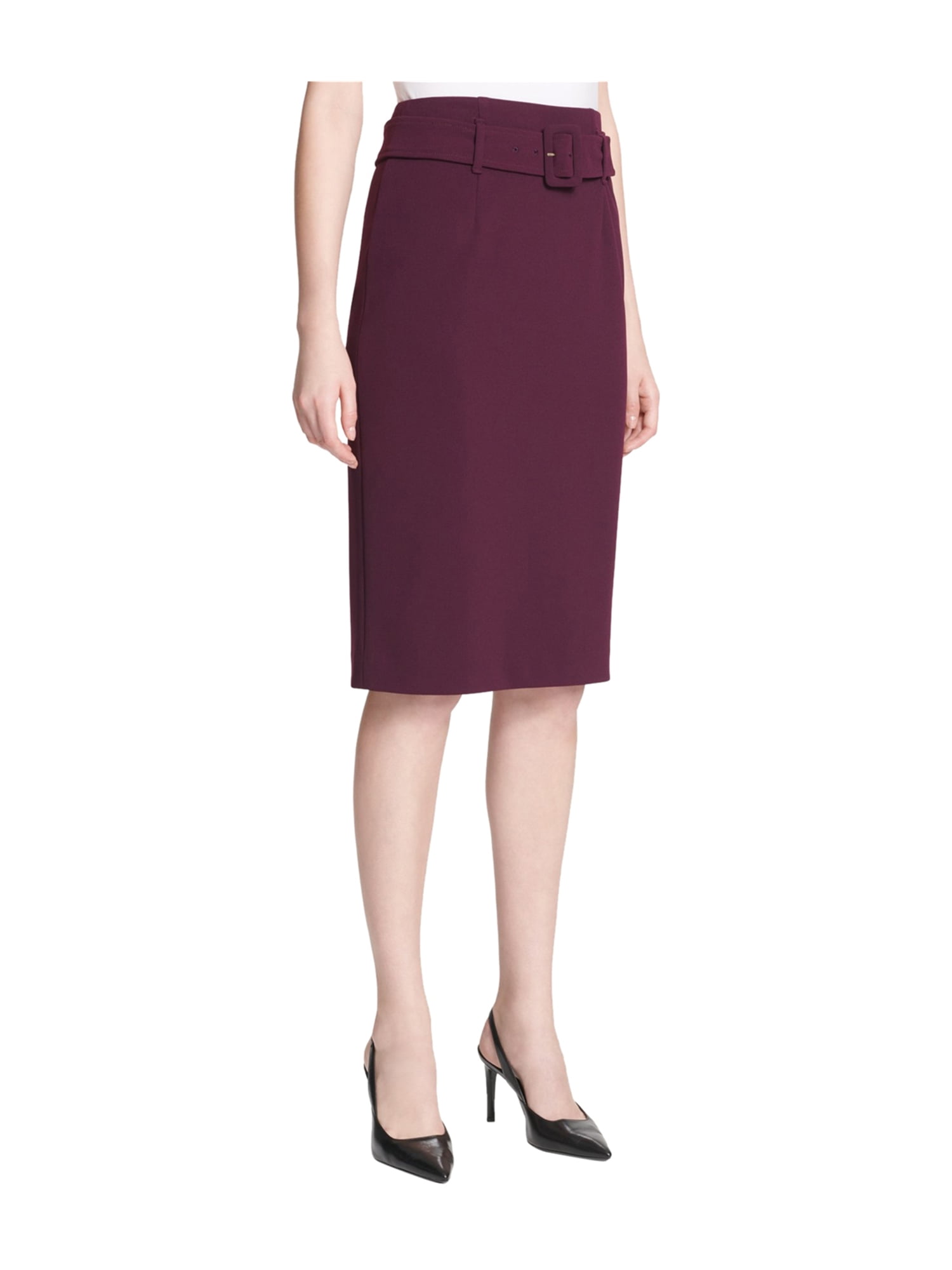 calvin klein belted pencil skirt