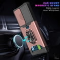 thumbnail image 3 of Design for iPhone 14 Pro Phone Case with Screen Protector Card Holder Stand Kickstand Heavy Duty Slim Shockproof Hybrid Rugged Drop Protective Cover for iPhone14pro Women 6.1 inch Rose Gold, 3 of 16