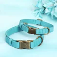 thumbnail image 5 of Jumpress Soft Leather Dog Collar with Quick Release Metal Buckle,Teal Leather Collar for Medium Dogs, M, 5 of 7
