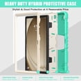 thumbnail image 6 of XYX Case for Samsung Galaxy Tab A9+ 11.0 inch (SM-X210/SM-X215/SM-X216), Dual Layer Slim Heavy Shockproof Rugged Protective Cover Case with Kickstand (Mint Green), 6 of 7