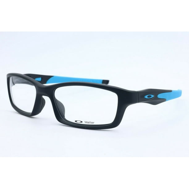Oakley Crosslink OX 8027-0153 Satin Black/Sky Blue Eyeglasses Frame Size  53mm 