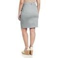 thumbnail image 2 of Jack david Womens Plus Size Stretch 24'' Length Casual Twill Cotton Skirt A500, 2 of 2