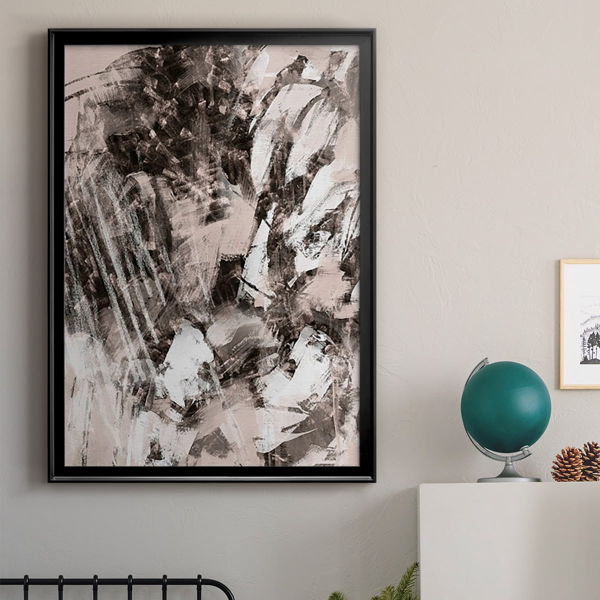 Blush Blackboard I Premium Framed Print, in Gold, Black, or Silver - Ready to Hang
