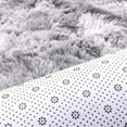 thumbnail image 7 of Junovo Fluffy Oval Rug Soft Tie Dye Area Rugs Shaggy Colorful Carpet Plush Bedside Carpet for Teen Dorm Baby Nursery,2.6 x 5.3ft,Gray, 7 of 7