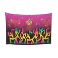 thumbnail image 7 of Wacky Disco Dancing Tapestry, Fun Party Music Club Wall Hanging Tapestries Dorm Room Home Decor, 60" x 40", 7 of 7