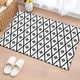 thumbnail image 2 of Minimalist Art Bathroom Rug Washable 2x3 Entryway Rug Non Slip Black White Boho Abstract Floral Lattice Front Door Mat Low Pile Indoor Doormat Throw Floor Carpet for Kitchen Bedroom Entrance, 2 of 9