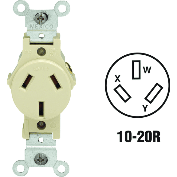 Leviton Duplex Receptacle — UL Listed for US Residential Electrical Code Compliance, Drop-in NEC-Standard Wiring