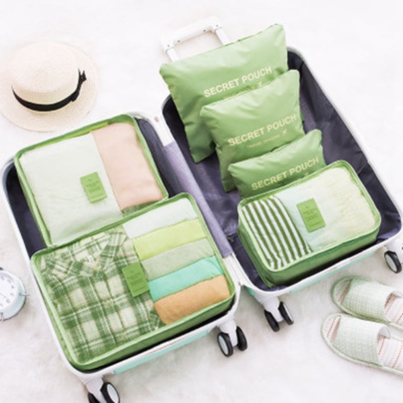 6Pcs Travel Luggage Organizer Storage Bags Orgniser Underwear Socks Packing Cube 