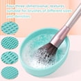 thumbnail image 4 of Makeup Brush Cleaning Bowl & Drying Rack | Silicone Brush Cleaner & Storage Box for Brushes & Beauty Blenders | Mint Green | 1 Pack, 4 of 5