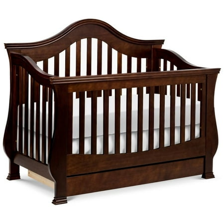 Million Dollar Baby Classic Ashbury 4-in-1 Convertible Crib with Toddler Rail - Espresso