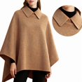 thumbnail image 2 of Women'S Poncho Sweater Wrap Topper Knitted Elegant Shawls Cape Evening Dresses for Fall Winter Camel Color M, 2 of 5