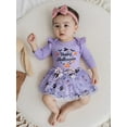 thumbnail image 4 of BemeyourBBs Baby Girl Halloween Outfit Pumpkin Long Sleeve Romper Bow Tulle Skirt, 4 of 9