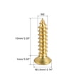 thumbnail image 2 of Uxcell M2x10mm Brass Wood Screws, Phillips Flat Head Self Tapping Connector 100 Pack, 2 of 5