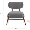thumbnail image 2 of PERUYQ Velvet Accent Chair, Mid-Century Vintage Armless Living Room Chair with Metal Legs, Comfy Modern Upholstered Corner Chair for Bedroom Lounge Reading Room Office, 2 of 8