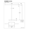 thumbnail image 3 of Kingston Brass CC8205 Claremont T-Shape Towel Rack, Oil Rubbed Bronze, 3 of 3