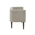 thumbnail image 2 of Gracie Mills Elfed Cream Velvet Accent Bench with Low Back - GRACE-13783, 2 of 3