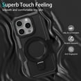 thumbnail image 6 of Dteck for iPhone 11 Pro Case with Invisible Built in Stand & Ring Holder,Military Grade Drop Protection Shockproof Hybrid Case for iPhone 11 Pro,Black, 6 of 8
