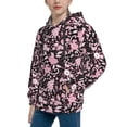 thumbnail image 2 of Fotbe Daisies Flowers Pattern Youth Pullover Hooded Sweatshirt, Boys Hoodie, Kangaroo Pocket Hoodie for Kids Girls -Small, 2 of 6