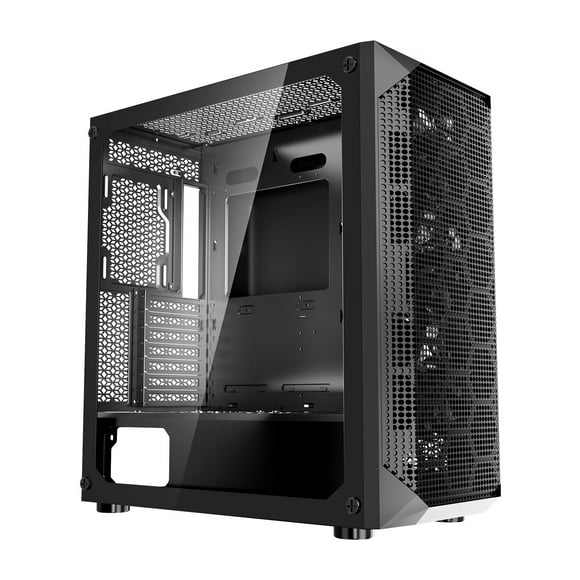 VEVOR Caja de PC para juegos de torre completa con 3 ventiladores PWM para placa base E-ATX
