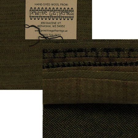Primitive Gatherings Hand Dyed Wool Sage Charm Pack 10 5-Inch Squares Pri 6008