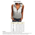 thumbnail image 4 of Camiseta sin mangas con cremallera de verano,Camiseta sin mangas de verano para mujer Camisas sin mangas con cremallera Camisas sin mangas de verano Operación suave, 4 of 4