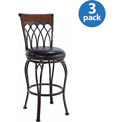 Boraam Vin 24" Metal Counter Stools, Set of 2, Brushed Bronze