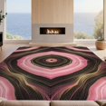 thumbnail image 2 of Design&I 9'x12' Washable Area Rug Blush Mineral Geode Inspired Veined Swirls Gilded Pink Abstract Refined for Dining Room, Basement, Large Office, Snag-Free, 2 of 7