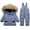 Blue, variant on Baby Girls Snowsuit Toddler Winter Hooded Down Jacket Coat Snow Pants Kids Warm Hoodie Coat Jacket and Snow Pants Trousers 2 Pieces Ski Set