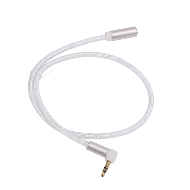 Cable De Audio De 3,5 Mm, Cable De Audio Estéreo 3.5SP90 Macho A 3.5SP Hembra, Cable TRS De ángulo Recto Macho A Hembra Para Teléfono Inteligente, PC, Tableta, Altavoz, Etc.