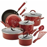 Rachael Ray 12-Pc. Nonstick Cucina Cookware Set (Red)