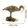 thumbnail image 2 of SEWCHICS Miniature -Billed Crane Ornament, Golden Brass, Modern Style Decorative Figurine, 4.7 x 1.3 x 0.9 Inches, 1 Set, 2 of 8