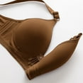 thumbnail image 6 of safuny Everyday Bra for Women Ultra Light Lingerie Color Hollow Out Perspective No Rims Comfort Daily Brassiere Underwear Steel Ring Free Wireless Push-Up Bra Brown M, 6 of 9