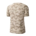 thumbnail image 4 of ZHOGXU Male T Shirt Summer Short Sleeved Crew Neck Camouflage Print Workout Sports Breathable Top For Outdoor Activities,Khaki,L, 4 of 7