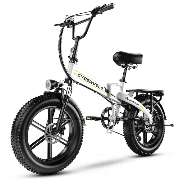 CBVELO 1000W Folding Electric Bike, 48V16AH Removable Battery E-Bike, 25 MPH, 60Miles Max Range, 20" Fat Tire Electric Bike for Adults, Adult Electric Bicycles for Commute